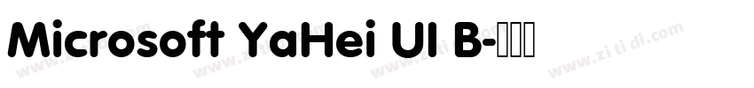 Microsoft YaHei UI B字体转换